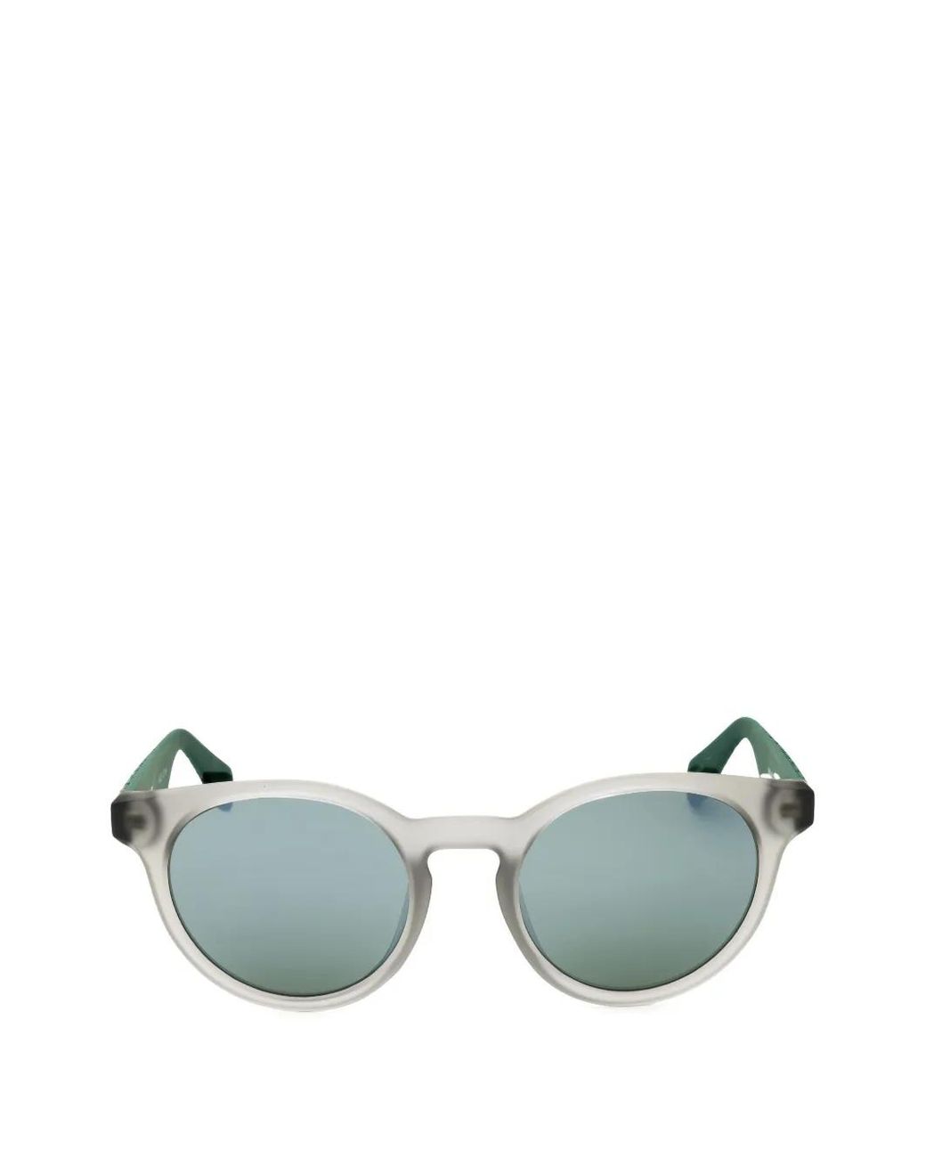Adidas Green Colour-Block Round-Frame Sunglasses