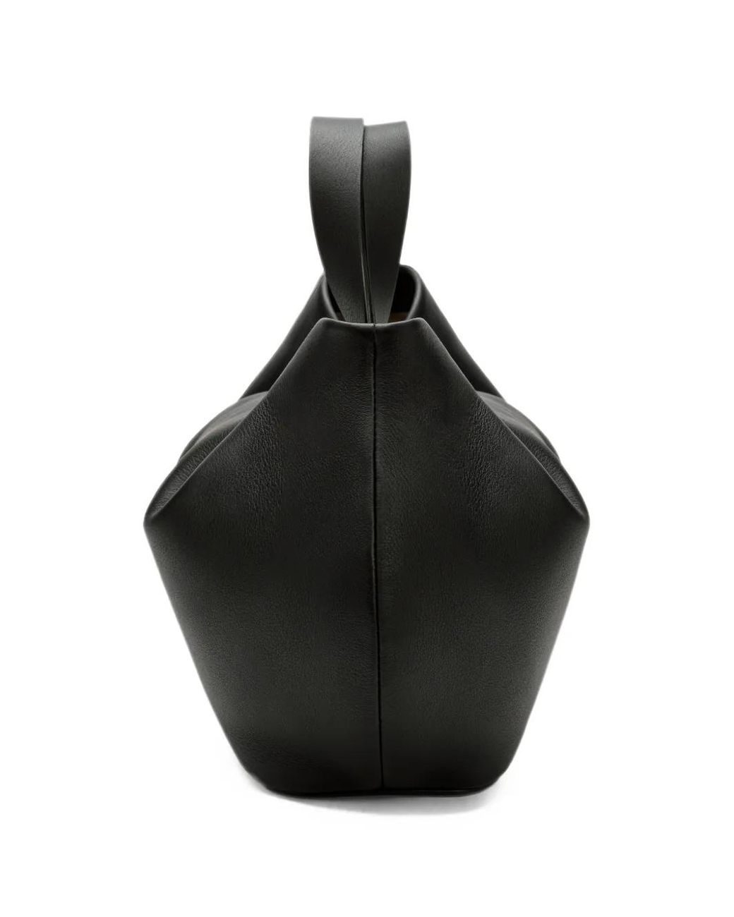 La Portegna Black Isabela Leather Tote Bag