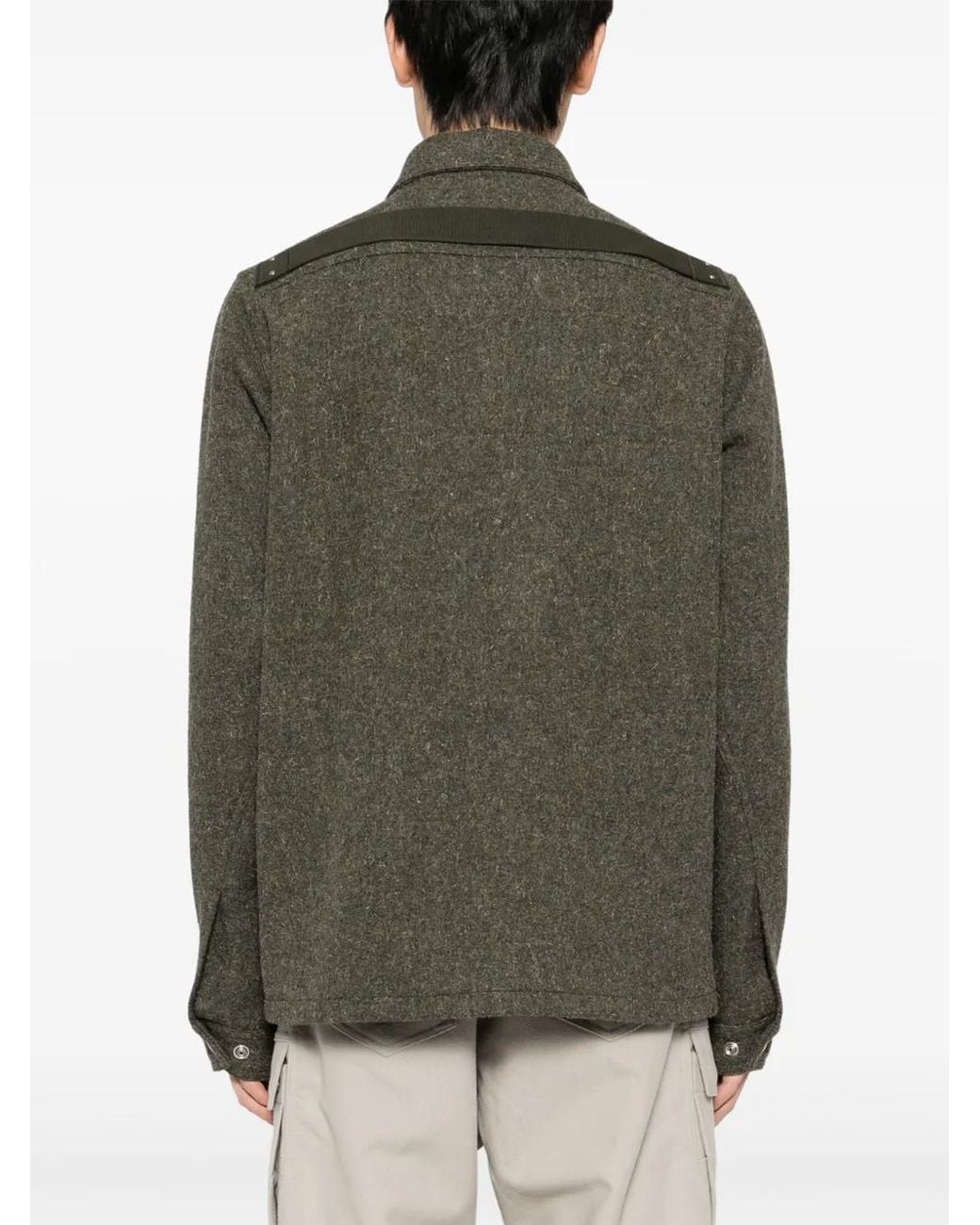 Rick Owens Green Wool Jacket for men