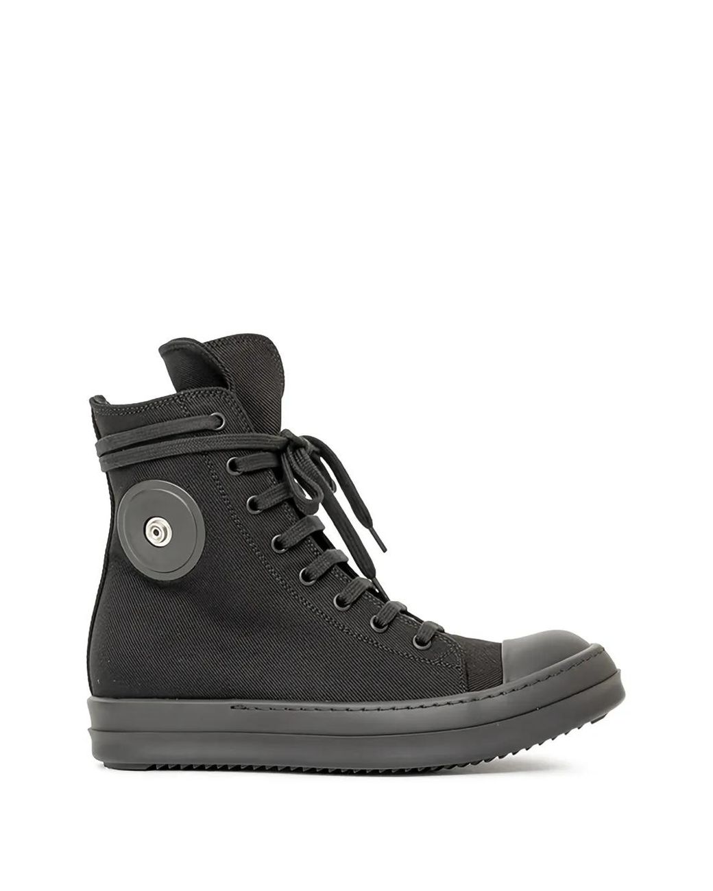 Rick Owens Black Baskets En Toile À Lacets