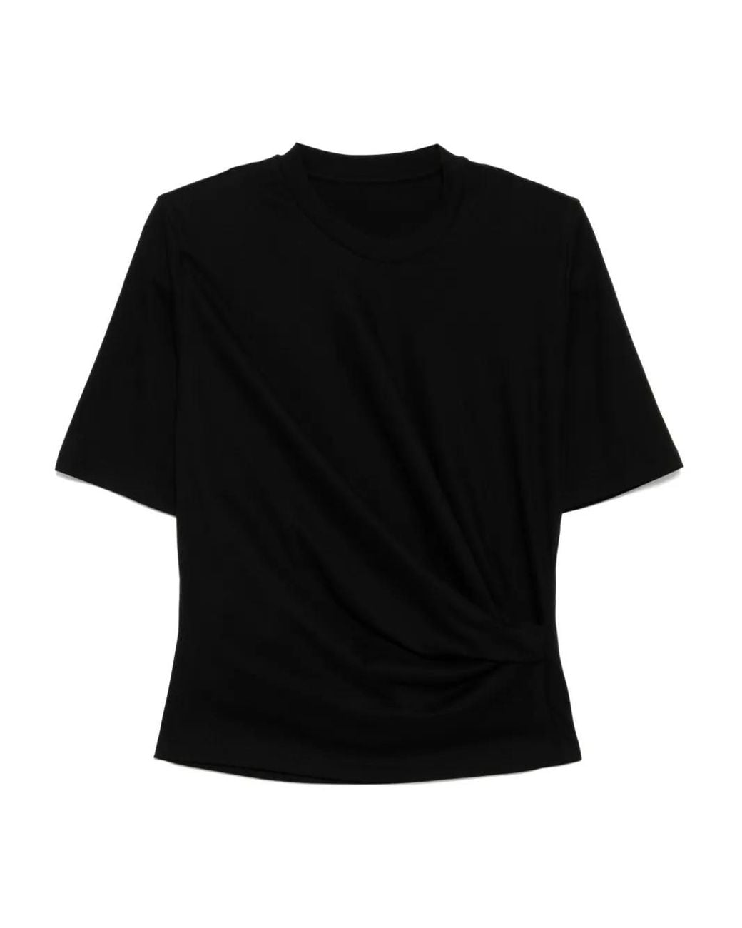 JNBY Black Pleated T-Shirt