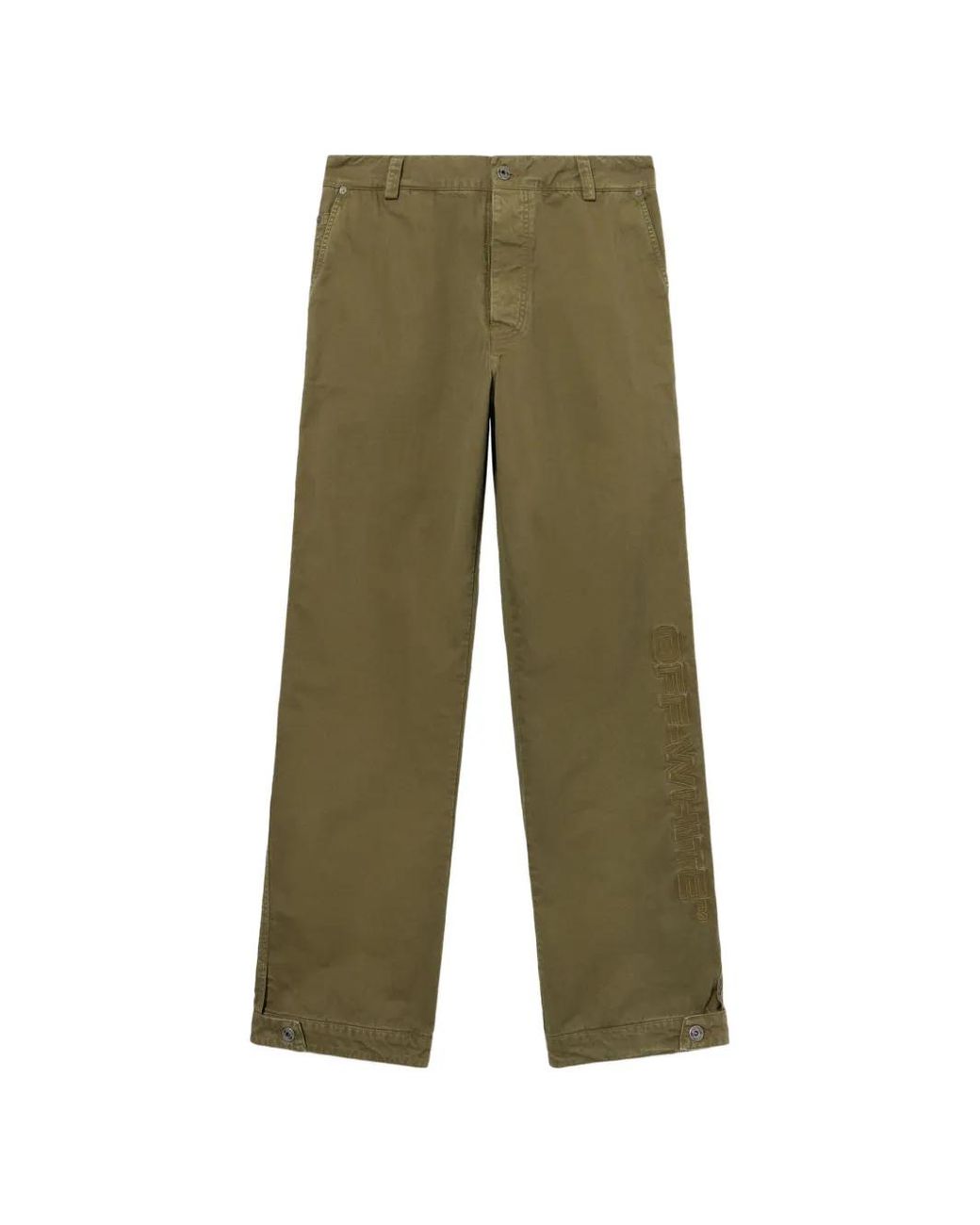 Off-White c/o Virgil Abloh Green Swimming Logo Carpenter Trousers for men