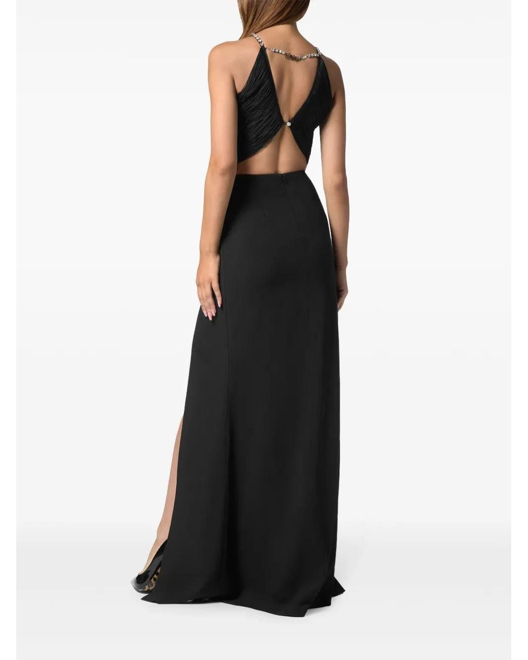 Philipp Plein Black Fragnes Long Dress