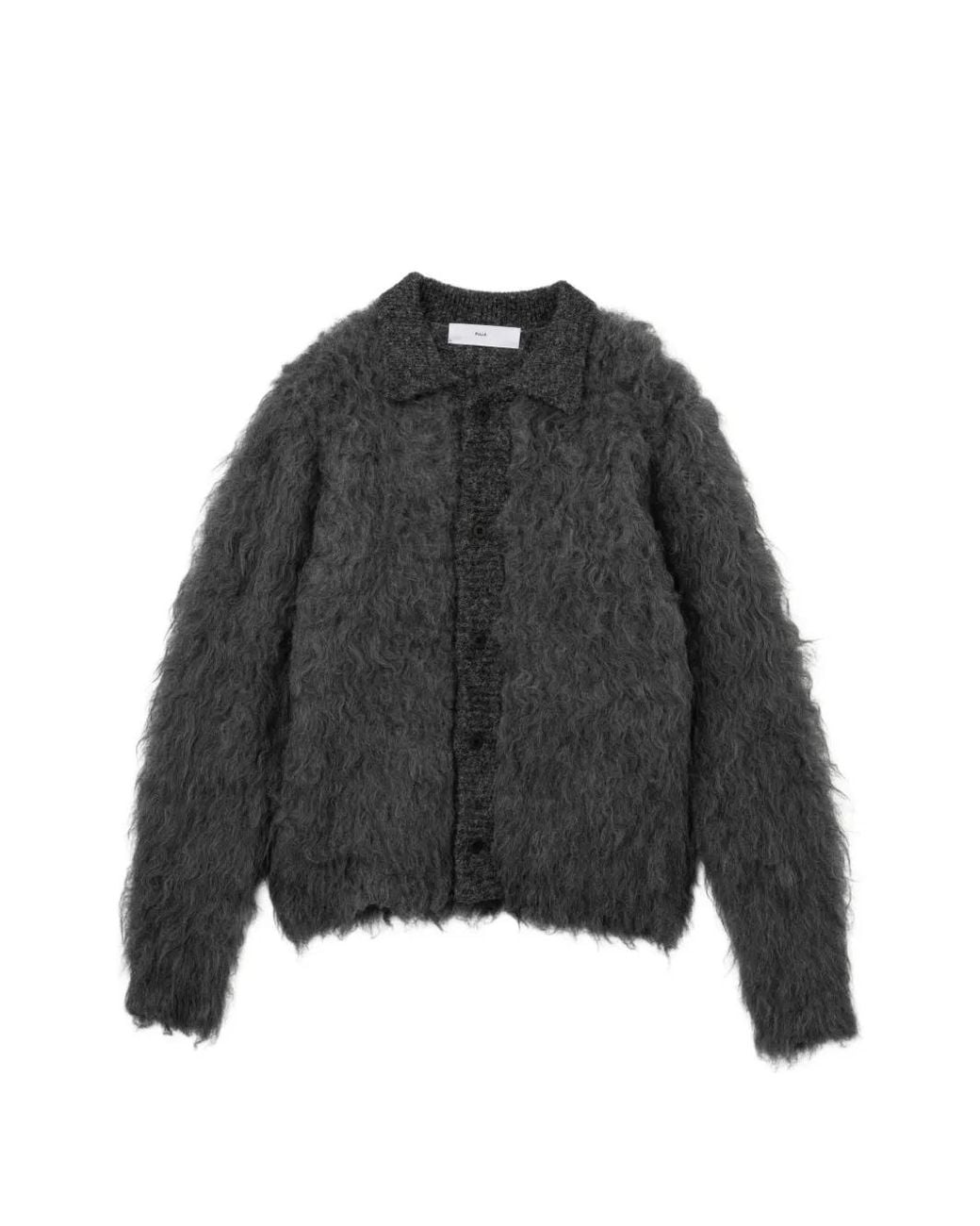 Toga Gray Shaggy-Knit Cardigan