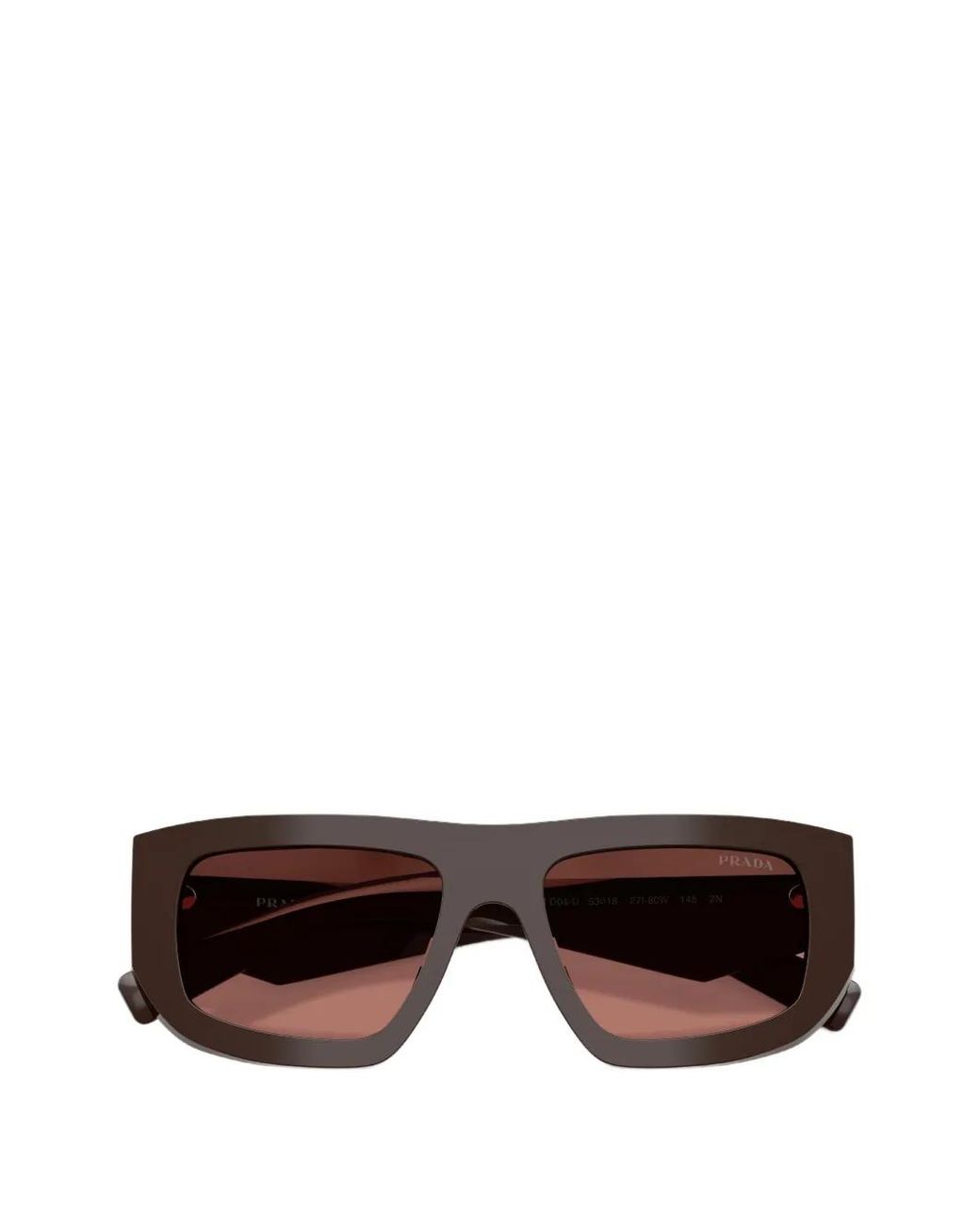 Prada Pink Logo-Engraved Rectangle-Frame Sunglasses
