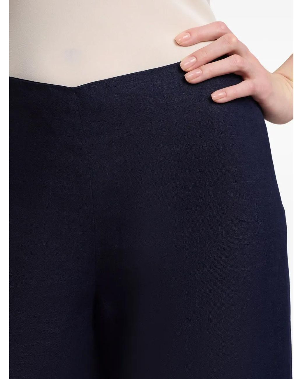 Ralph Lauren Blue Wide-Leg Trousers