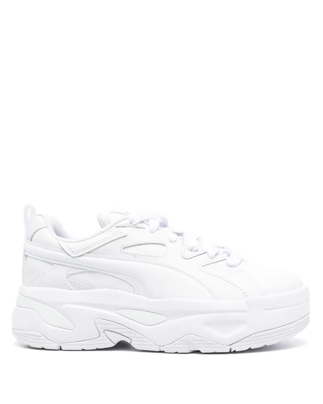 PUMA White Blstr Dresscode Leather Sneakers