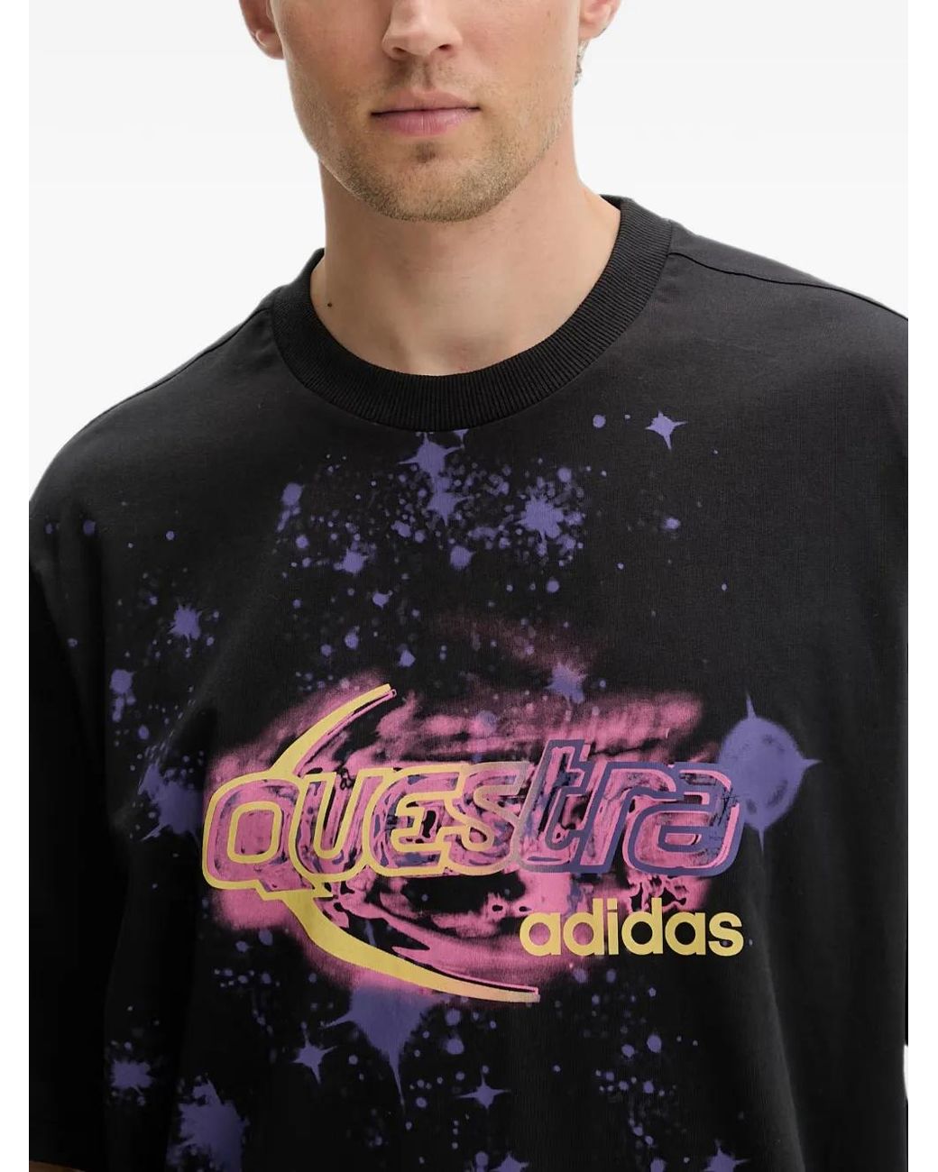 Adidas Black T-Shirt Questra À Imprimé Graphique for men