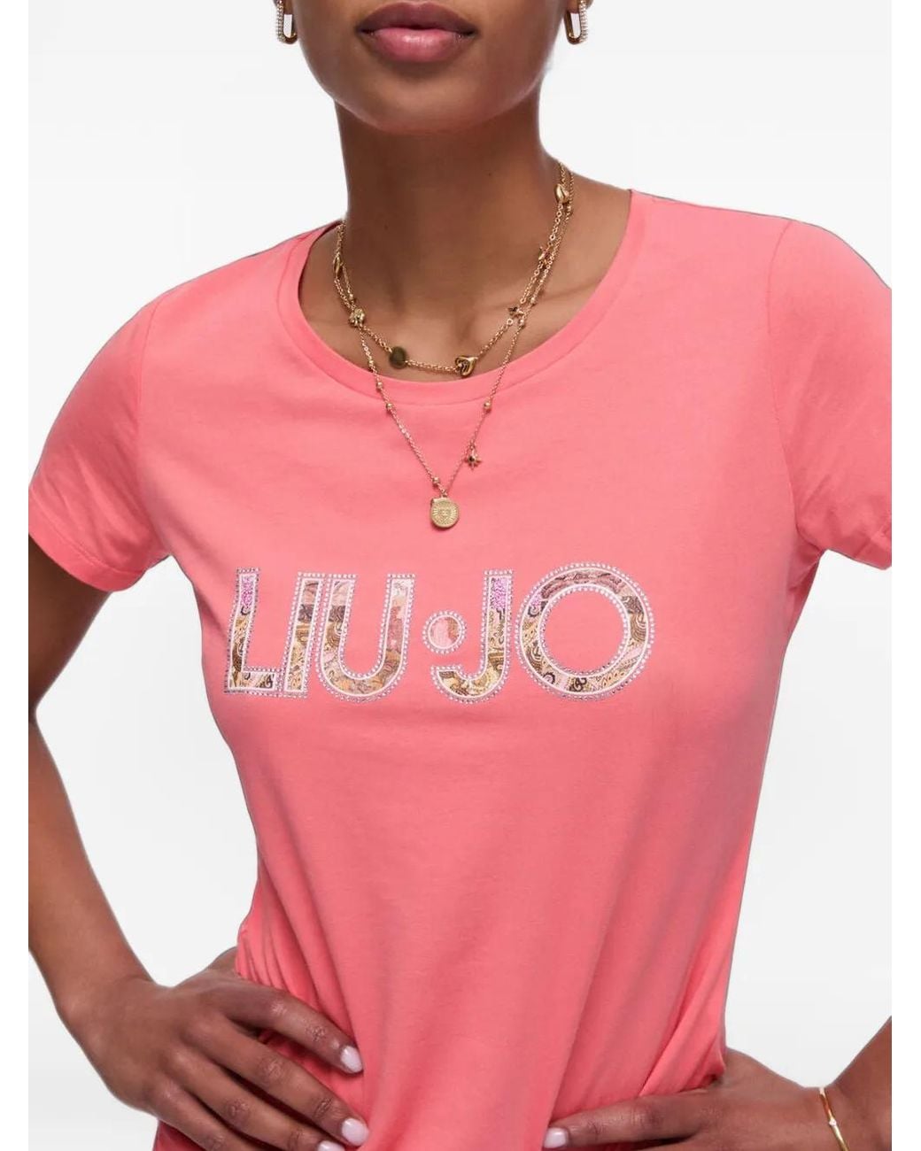 Liu Jo Pink T-Shirt With Logo