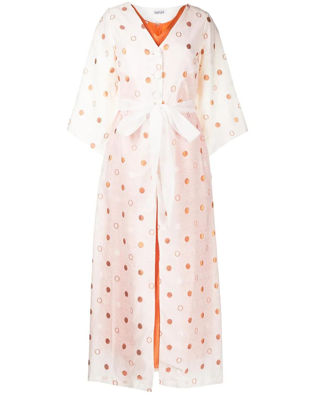 Baruni Pink Polka-Dot Pattern Kaftan