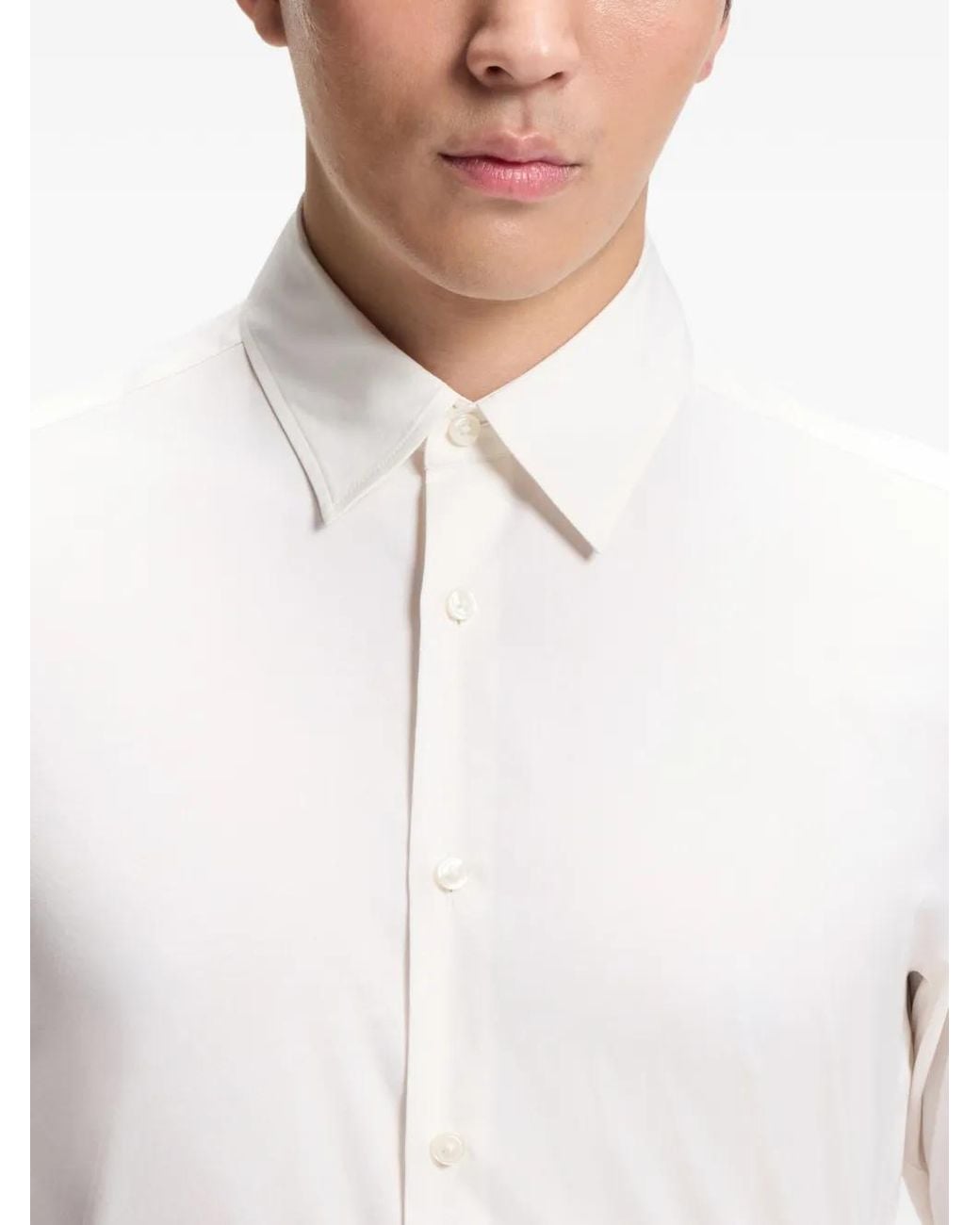 Boss White Performance Regular-Fit Shirt With Micro Pattern for men