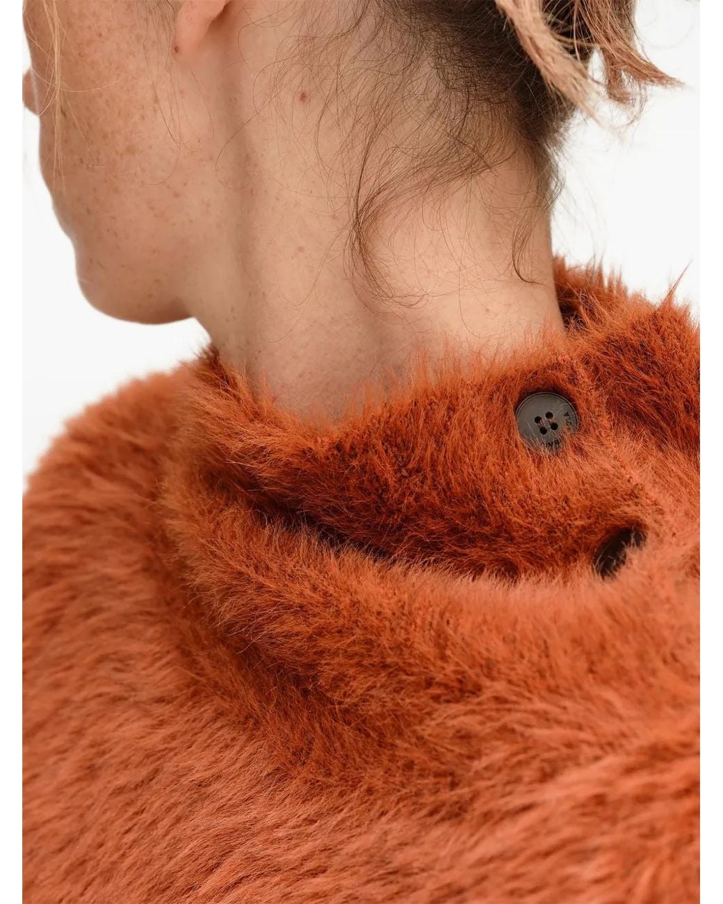 Bimba Y Lola Brown Burnt- Fur Turtleneck Sweater