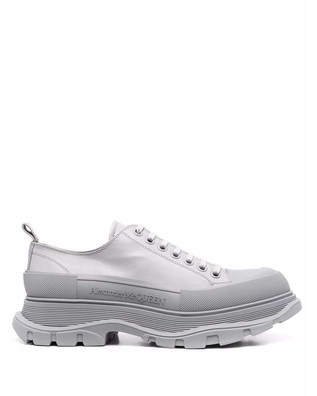 Alexander McQueen Tread Low Top Sneakers in Gray for Men | Lyst
