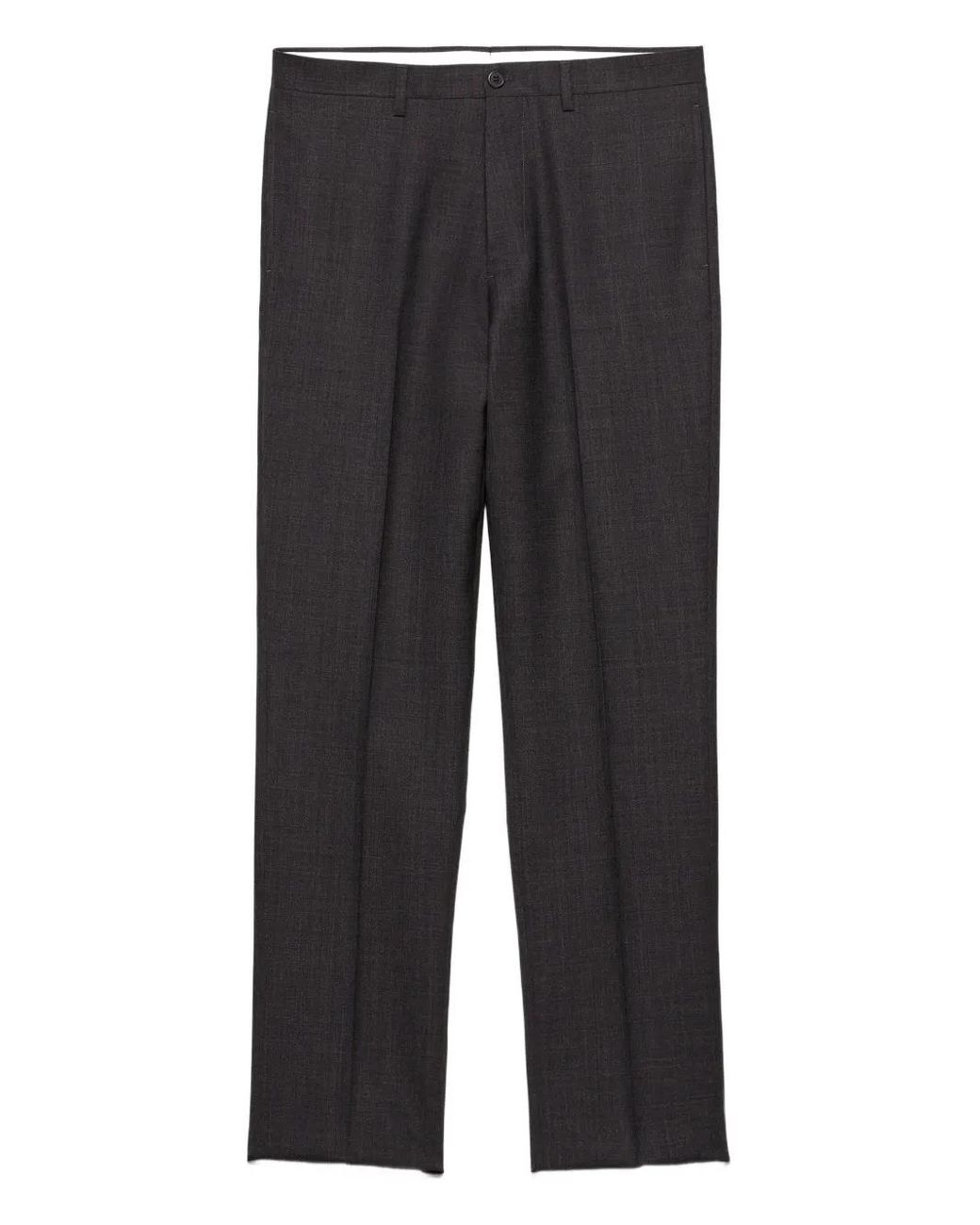 Prada Gray Wool Pants for men