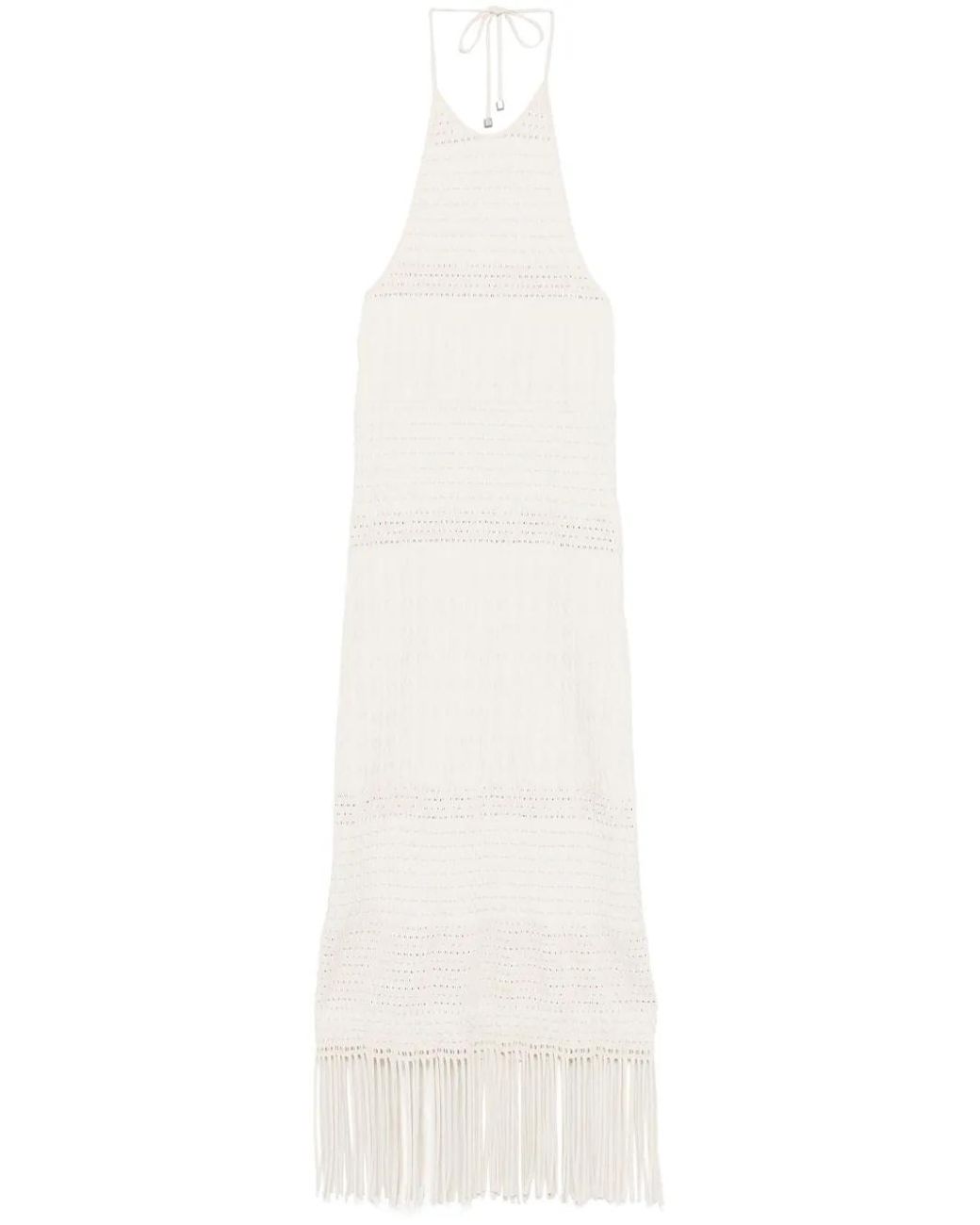 Nanushka White Textured Midi Dress