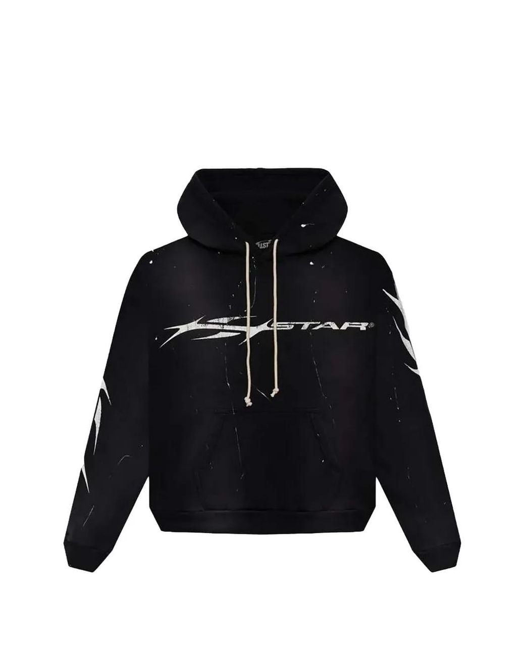 HELLSTAR Black Hstar Printed Hoodie for men