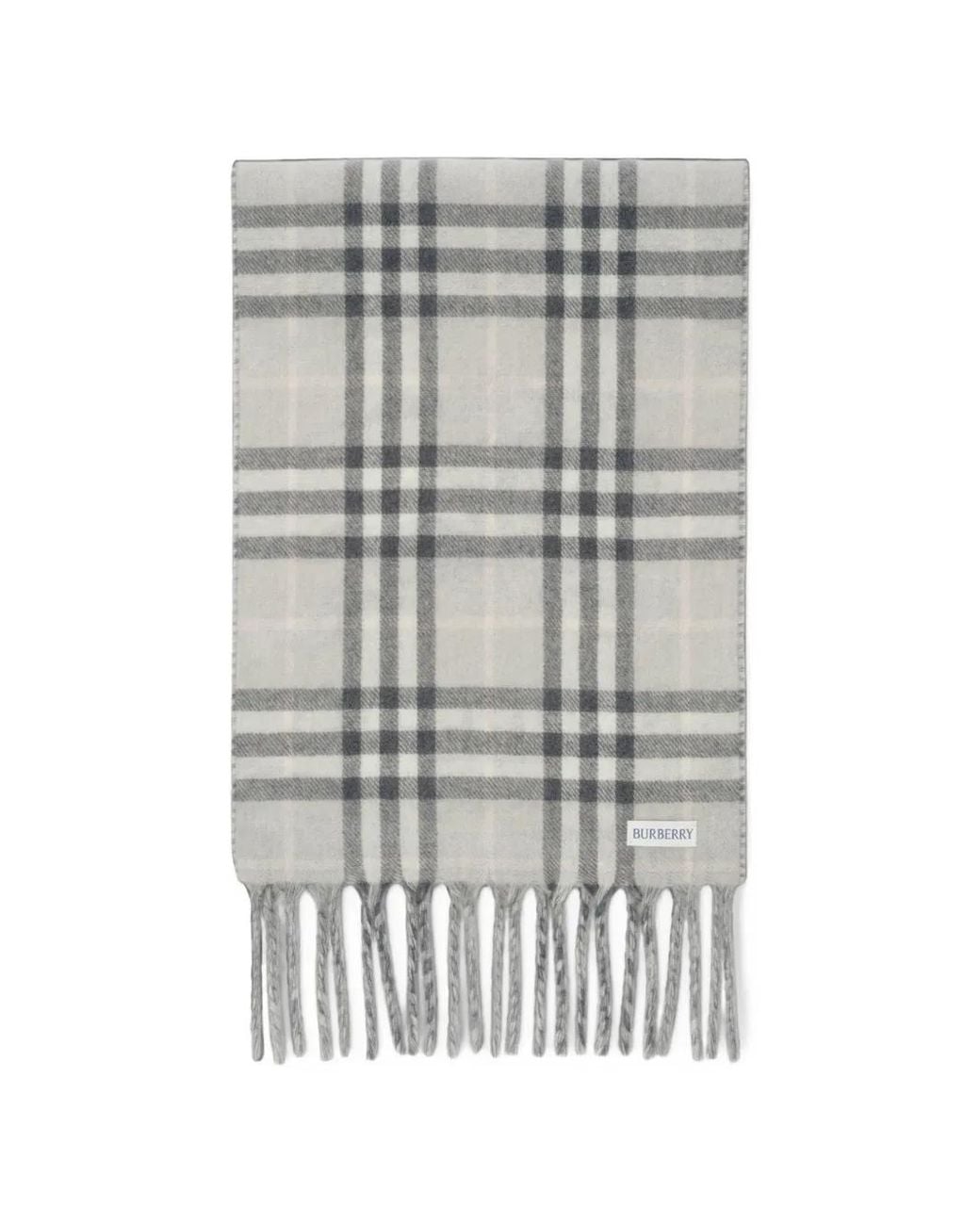 Burberry Gray Reversible Knight Stamp Scarf
