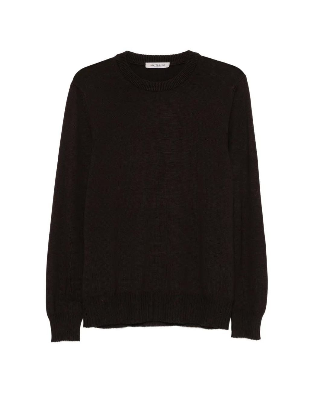Fileria Black Ribbed-Trim Sweater for men