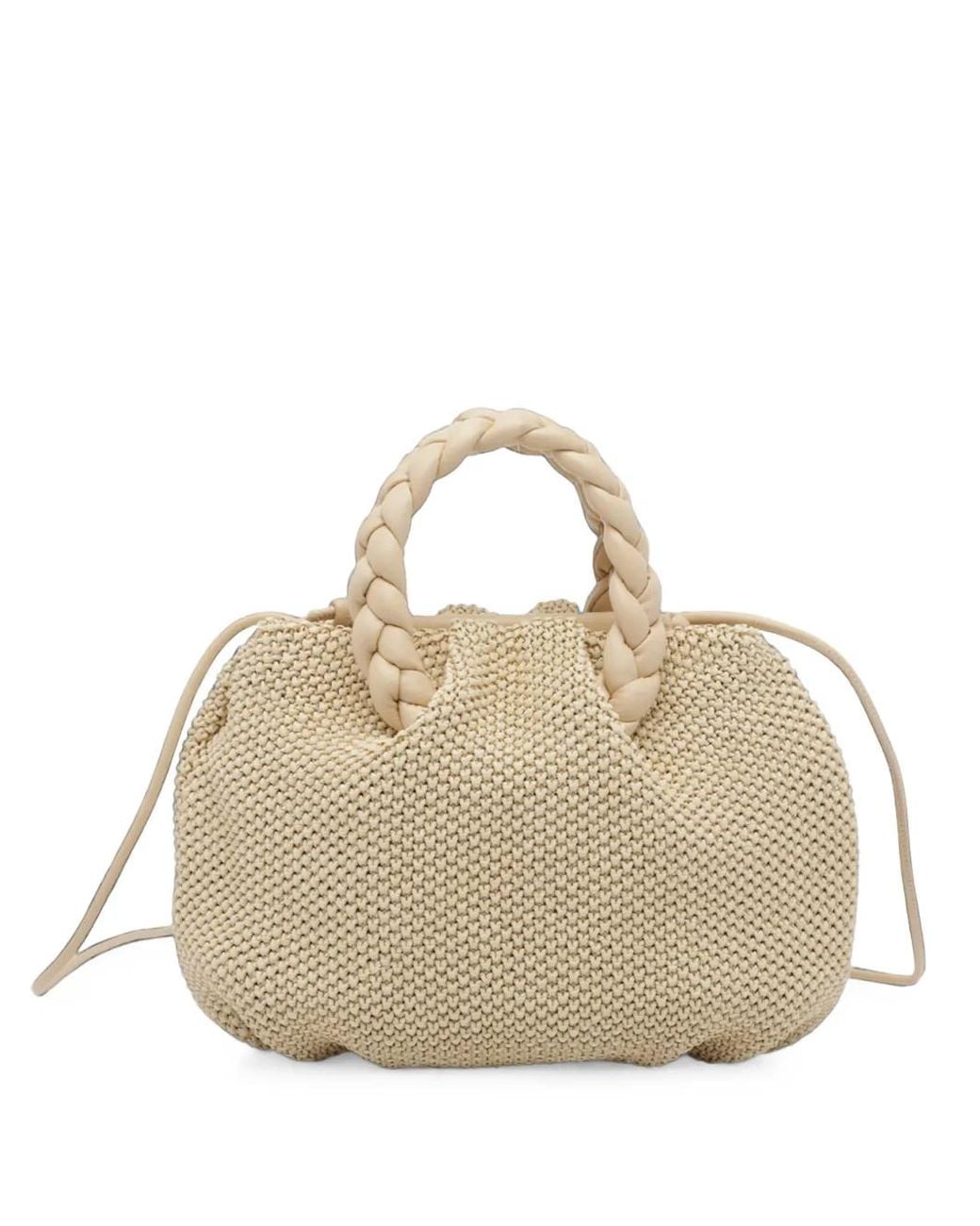 Hereu Natural Medium Bombom Braided Tote Bag