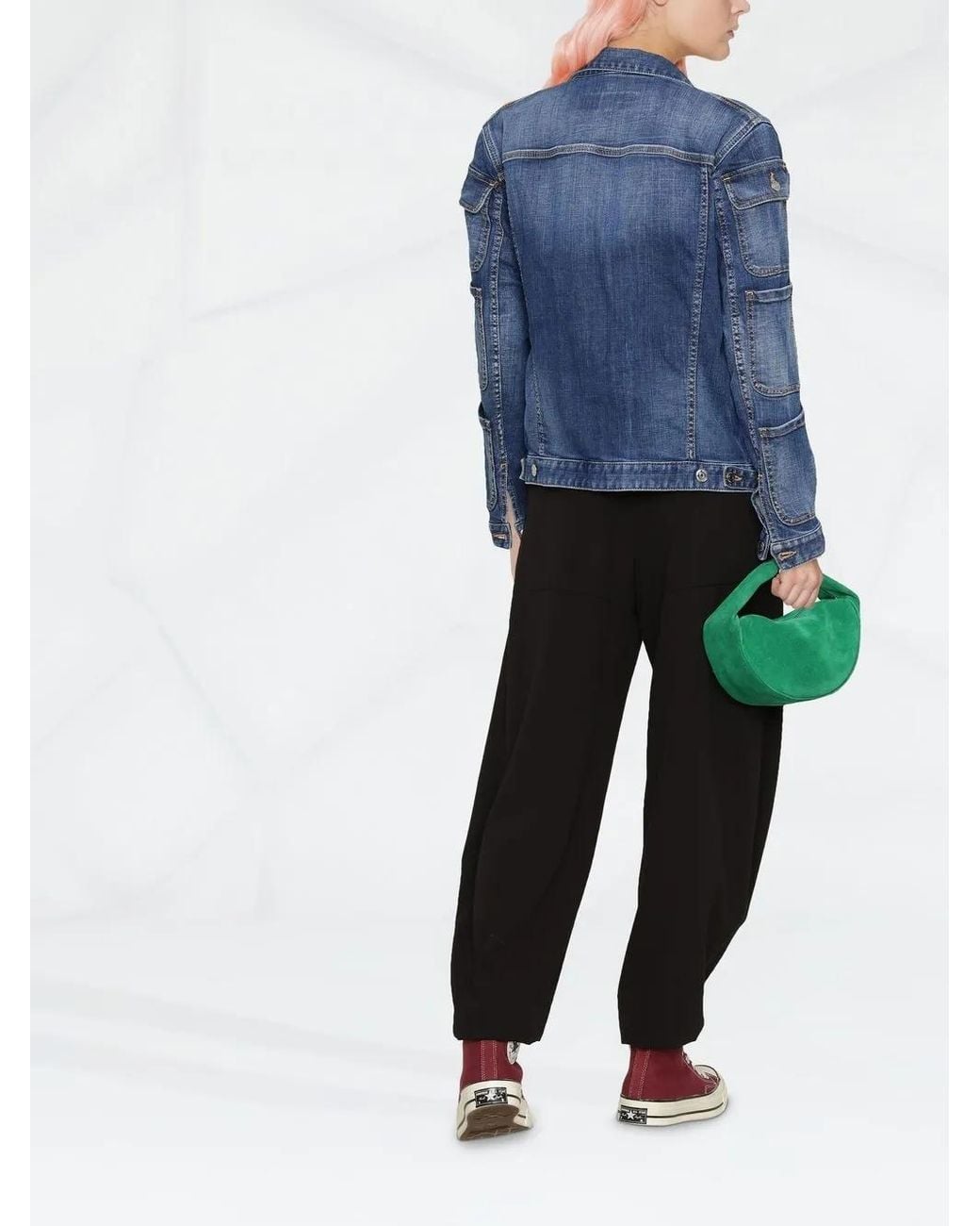 DSquared² Blue Pocket-detail Denim Jacket