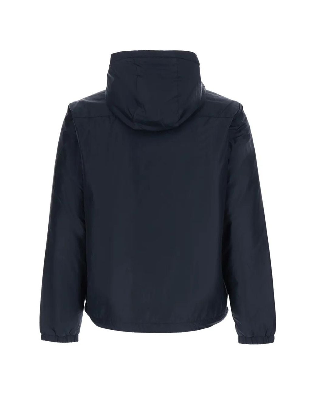 Aspesi Blue Hooded Zip-Up Jacket for men