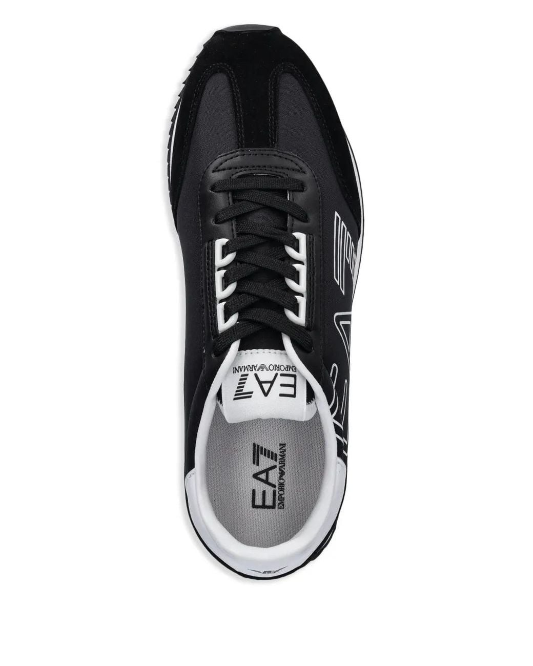 EA7 Black Sneakers Mit Logo-Print