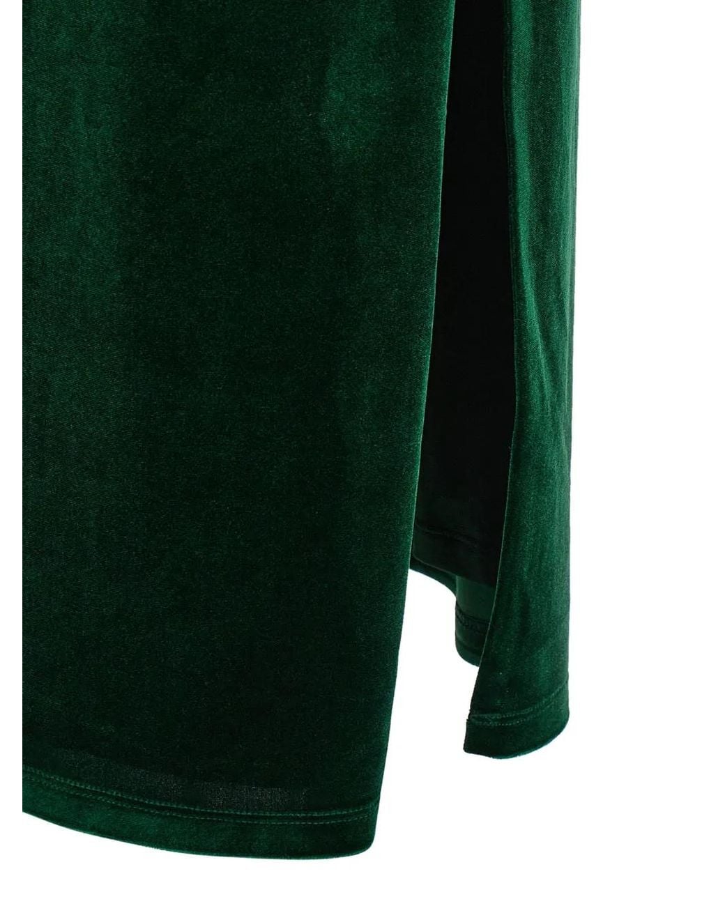 Ralph Lauren Green Asymmetrical Ruched-Waist Maxi Dress