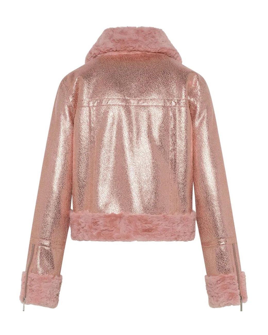 Unreal Fur Metallic Jack in het Pink
