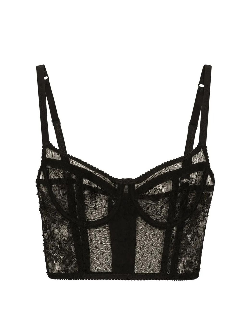 Dolce & Gabbana Black Lace Bustier