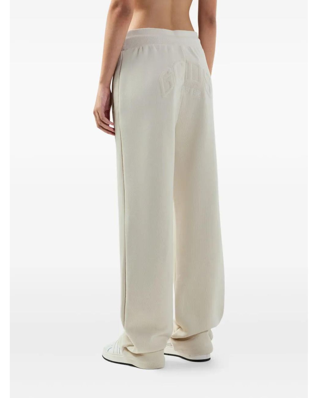 Gcds Natural Logo-Print Track Pants