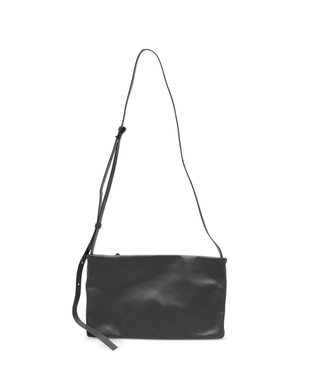 Cortana Black Small Myla Logo-Debossed Crossbody Bag
