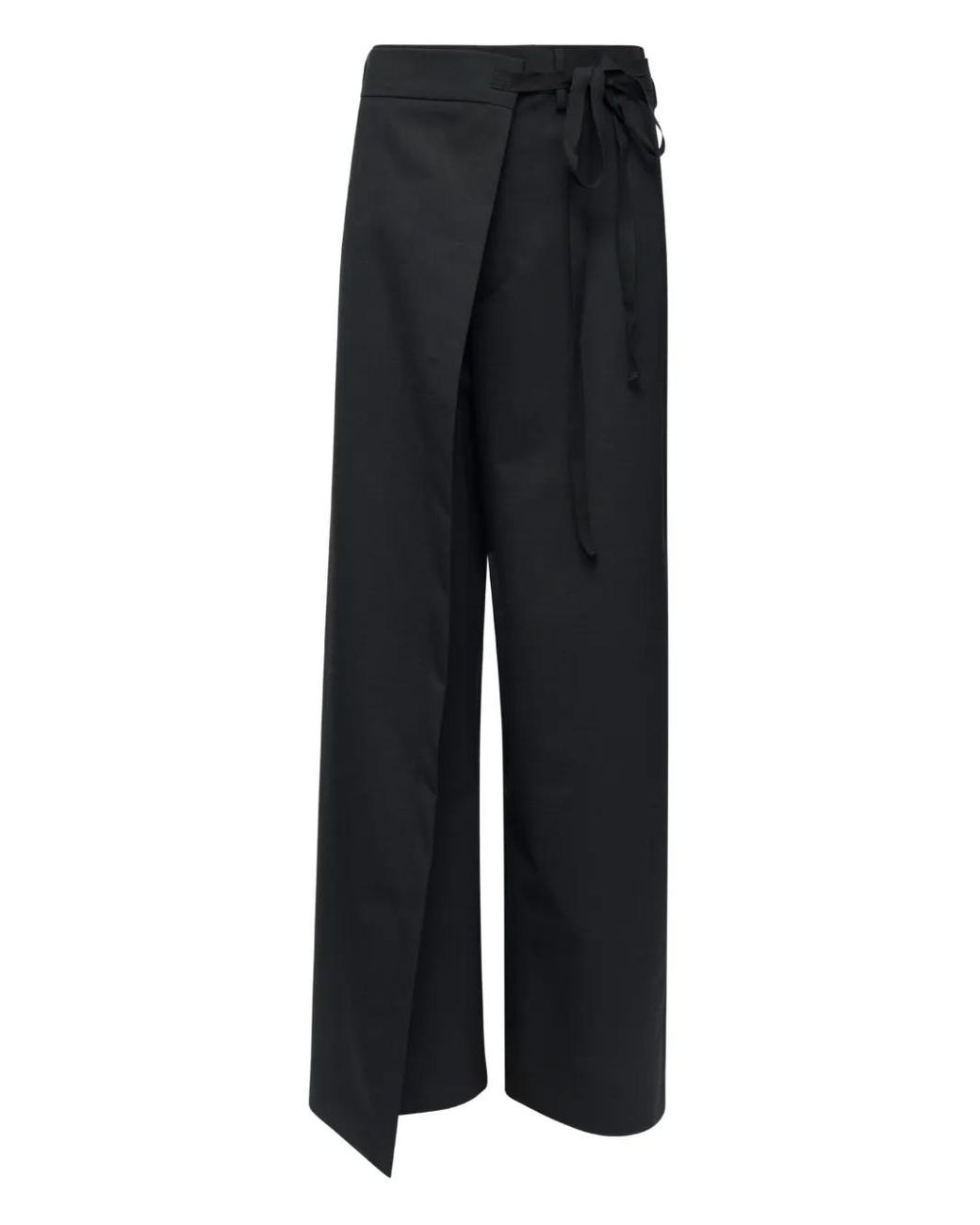 MM6 by Maison Margiela Black Tie Detail Tailored Trousers
