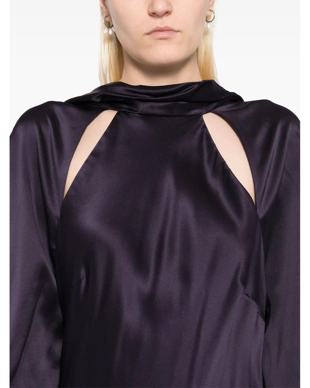 Michelle Mason Blue Halterneck Gown