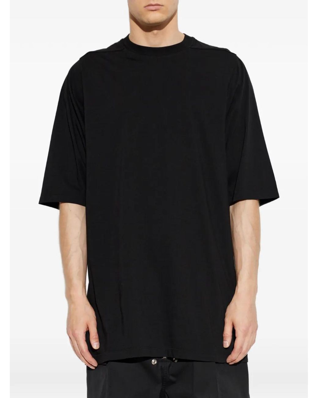 Rick Owens Black Short-Sleeve Cotton T-Shirt for men