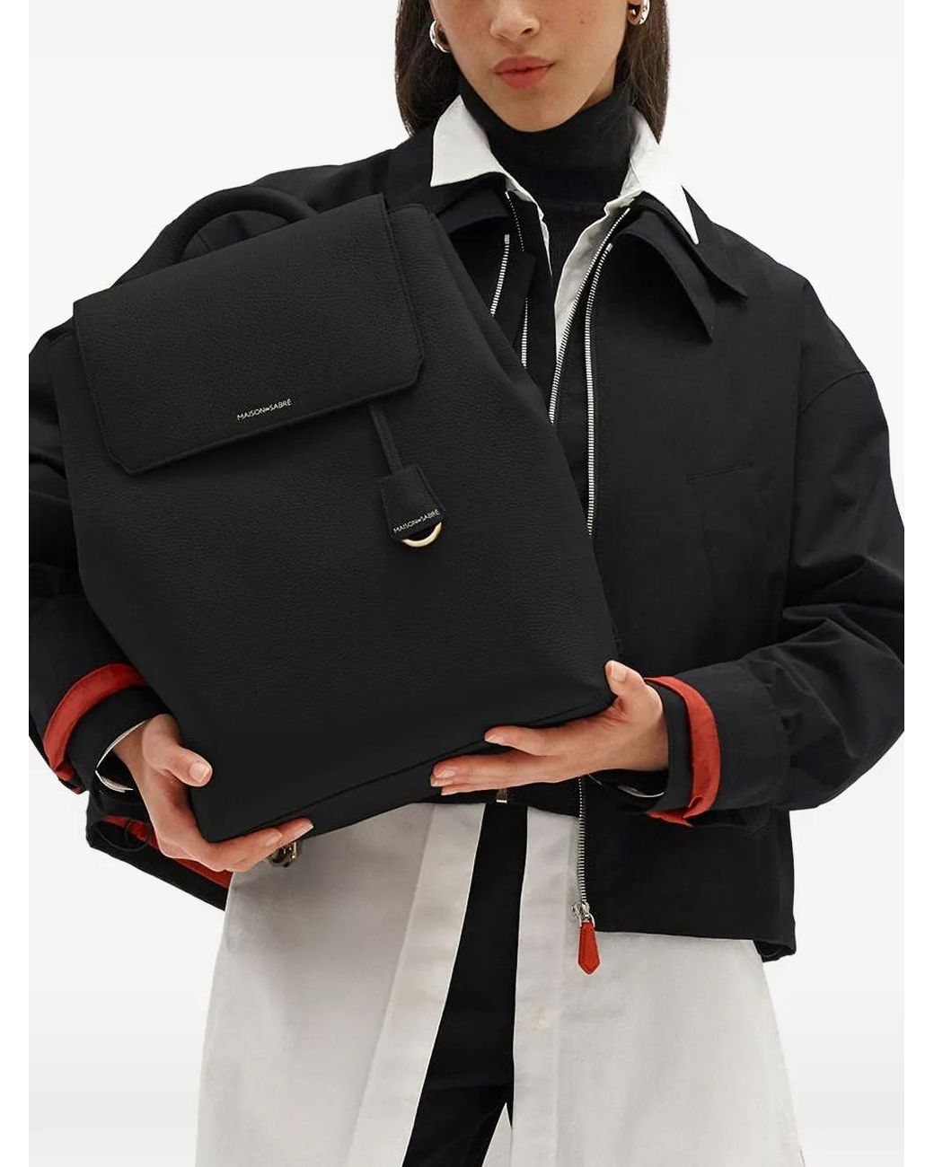 Maison De Sabre Black Medium Soft Backpack