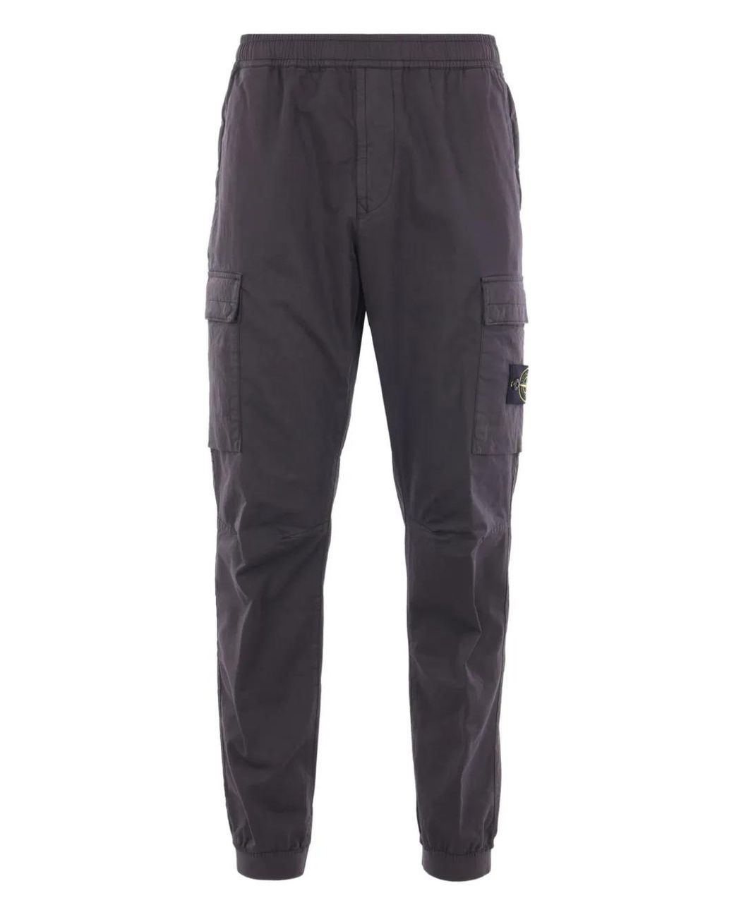 Stone Island Blue Cargo-Pocket Elasticated Trousers for men