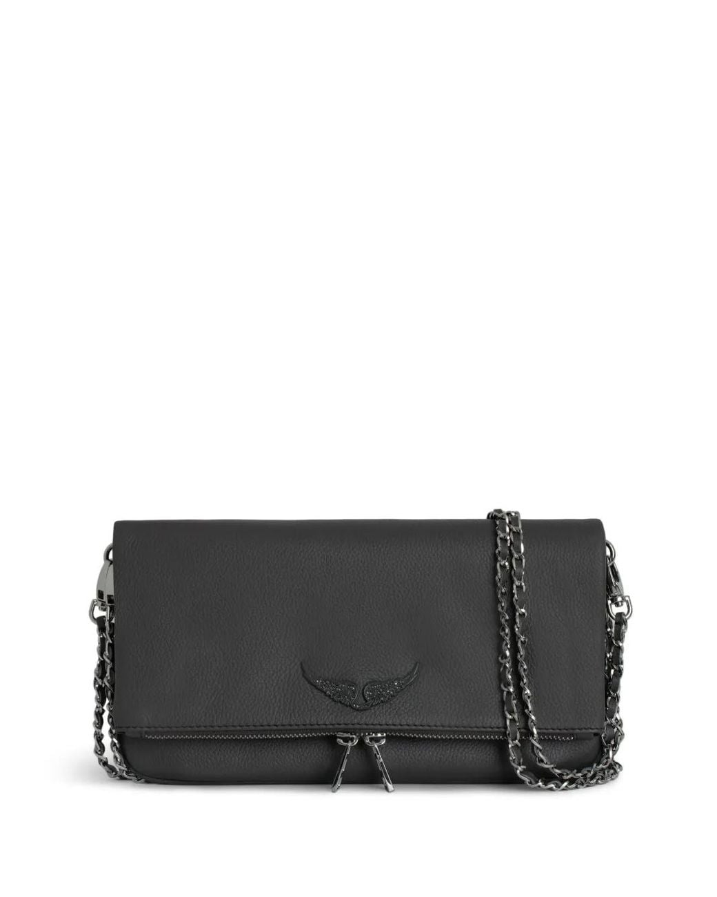 Zadig & Voltaire Black Rock Leather Clutch Bag