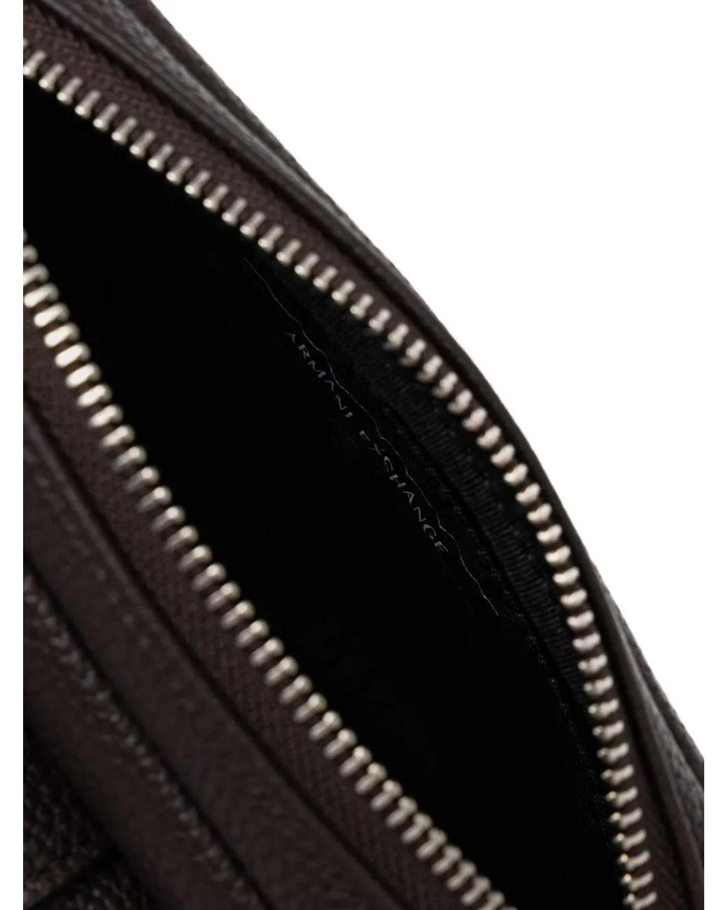 ARMANI EXCHANGE Black Logo-Plaque Pebbled Cross Body Bag