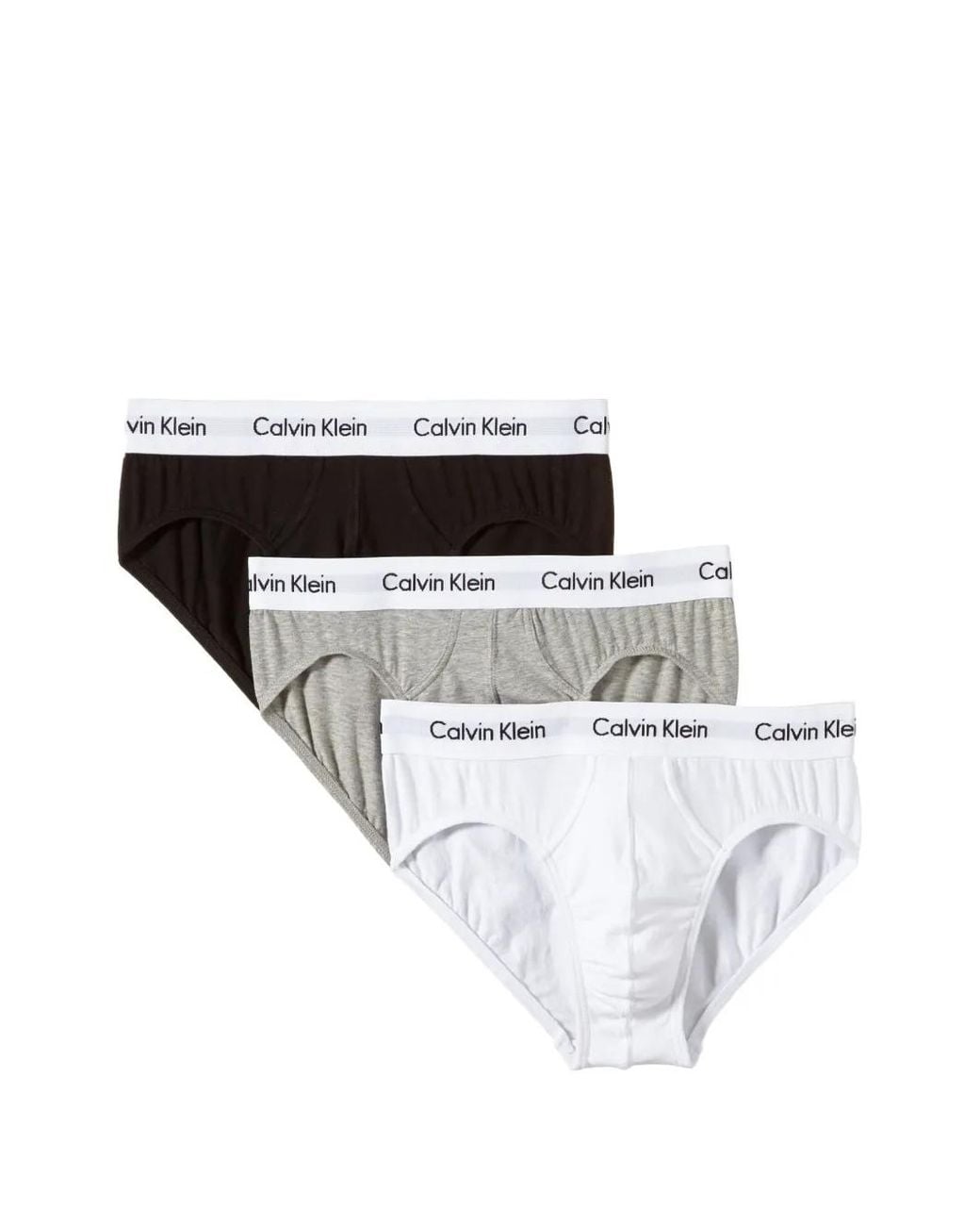 Calvin Klein White Lot De Trois Slips À Taille Logo for men
