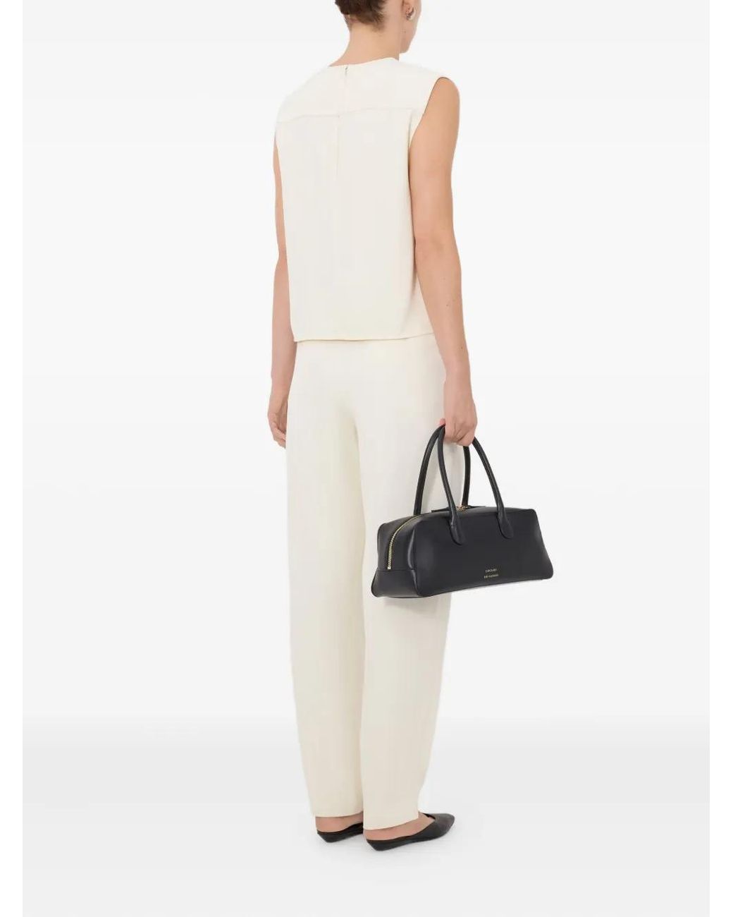 Loulou de Saison White Daika V-Neck Boxy Top