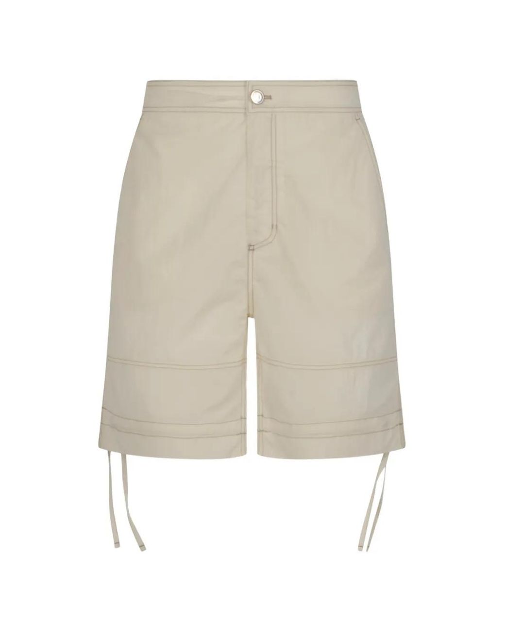 AMI White Pocket Tie Shorts for men