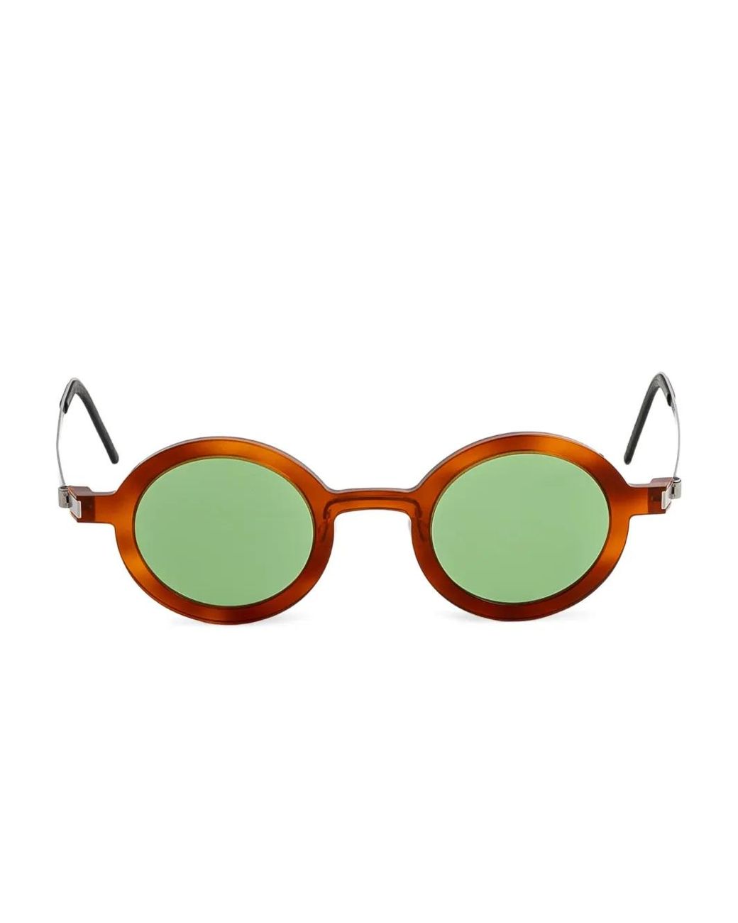 Lindberg Green Round-Frame Sunglasses