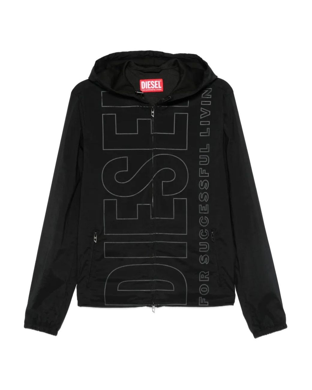 DIESEL Jack Met Logoprint in het Black voor heren