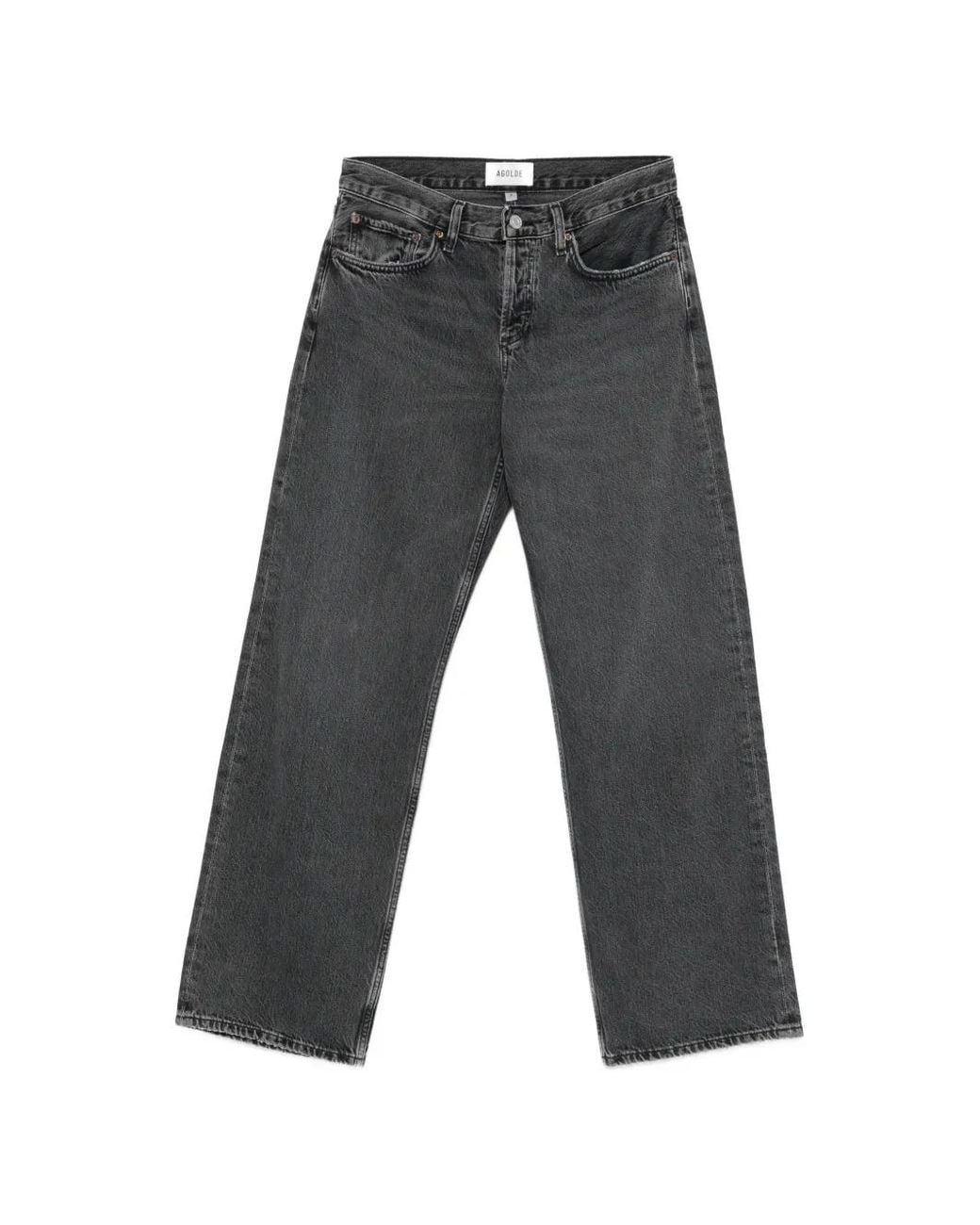 Citizens of Humanity Gray Button-Fastening Wide-Leg Jeans