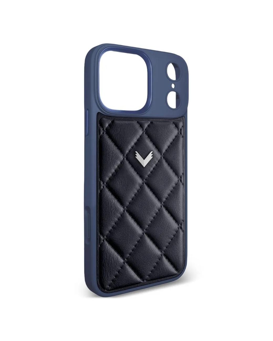 Velante Blue Coque D'Iphone 17 Pro Max En Cuir Matelassé