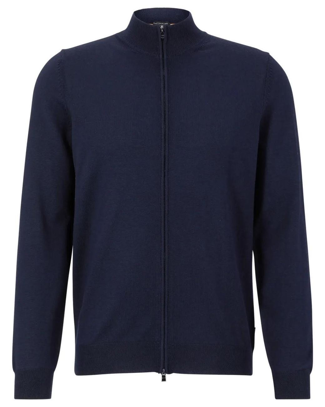 Boss Blue Knitted Cardigan for men