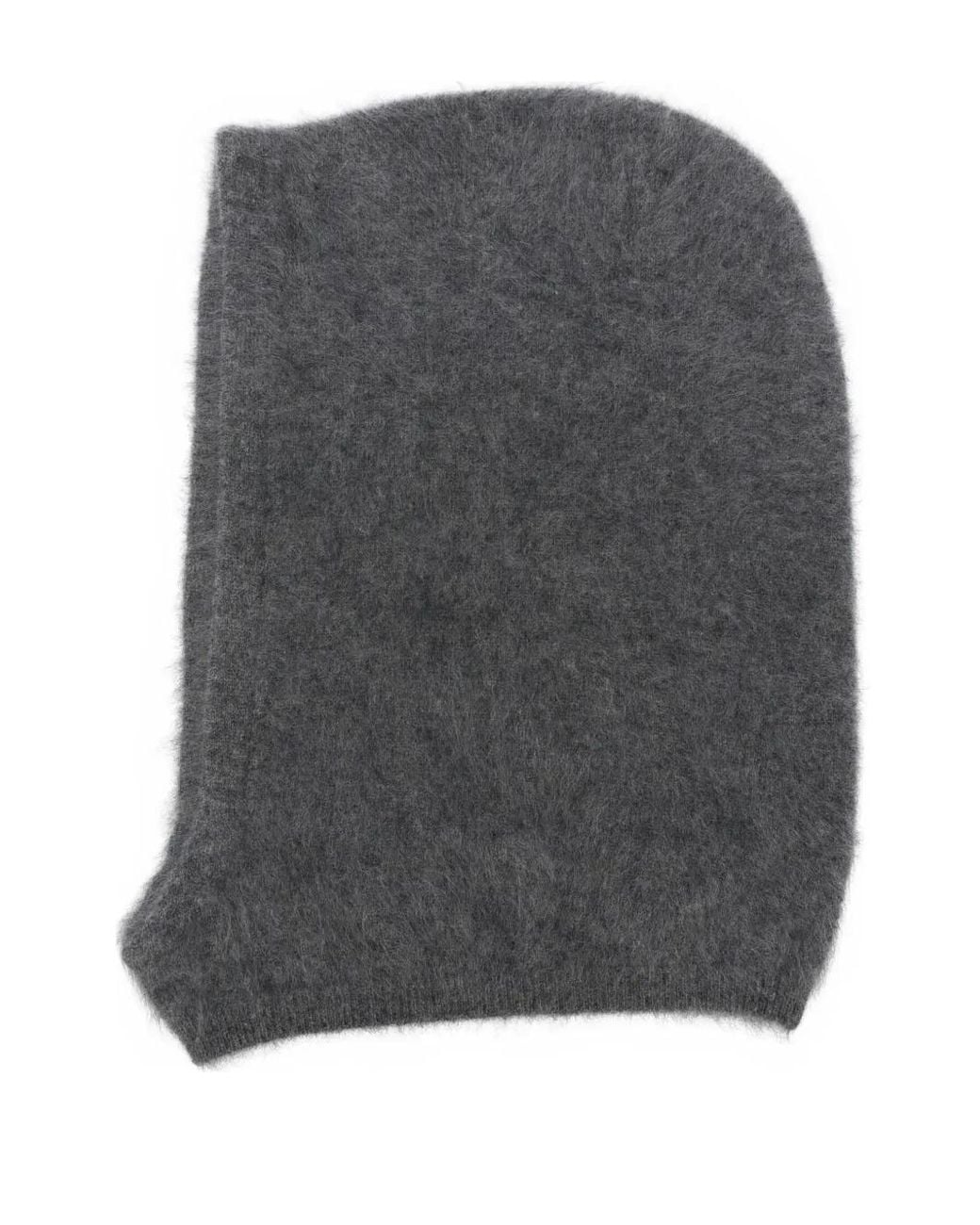 Lisa Yang Gray Brushed-Effect Cashmere Balaclava
