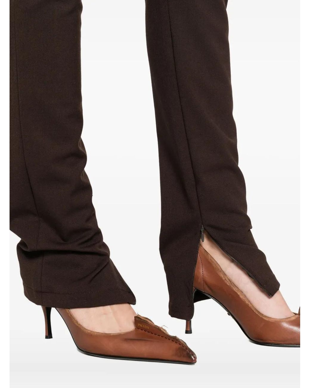 Thelatest Black Zip-Detail Trousers