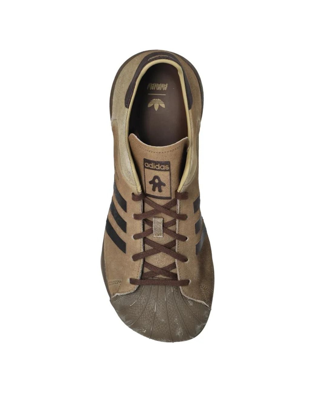 Adidas Brown X Avavav Superstar Sneakers for men