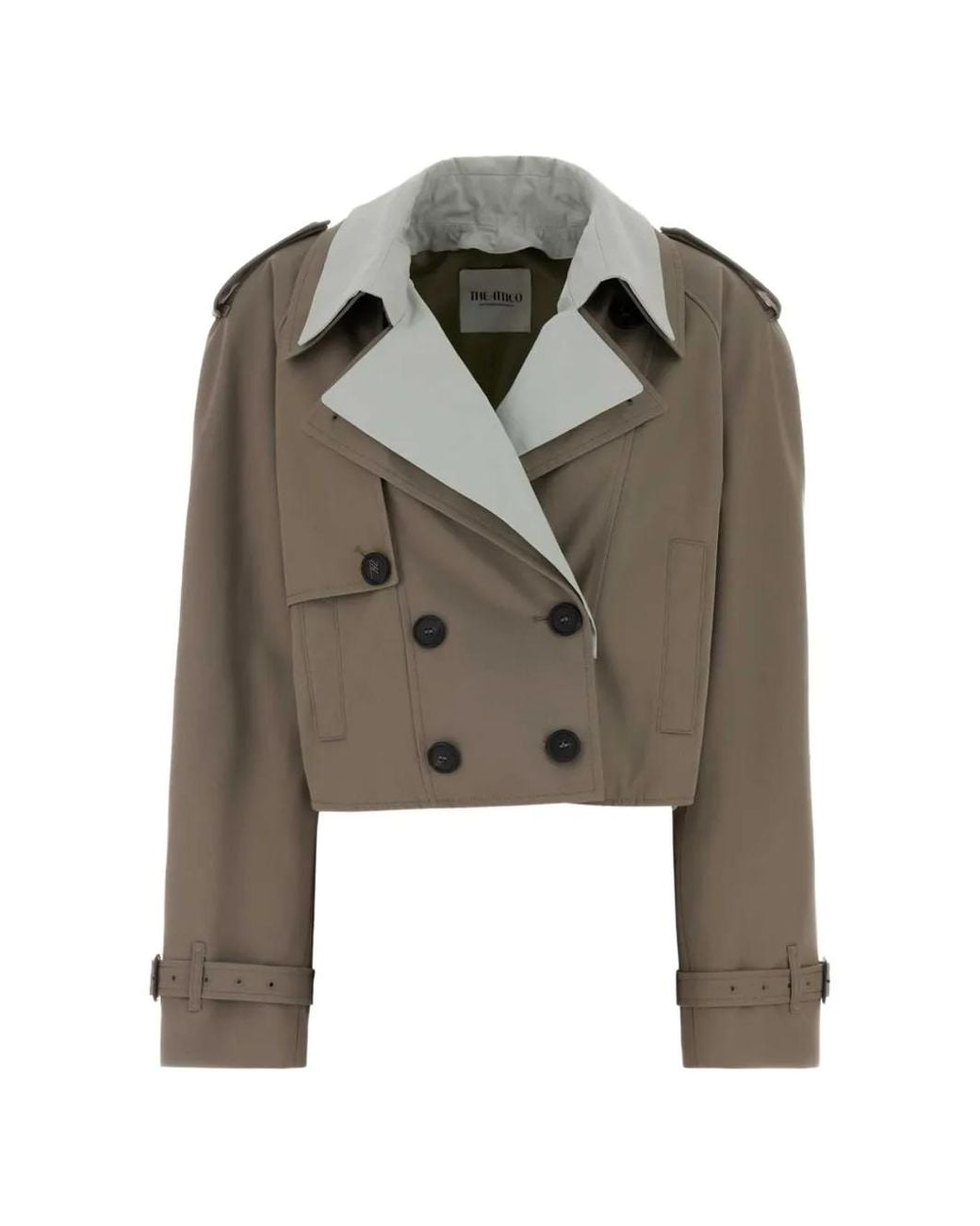 The Attico Brown Short Trench Coat